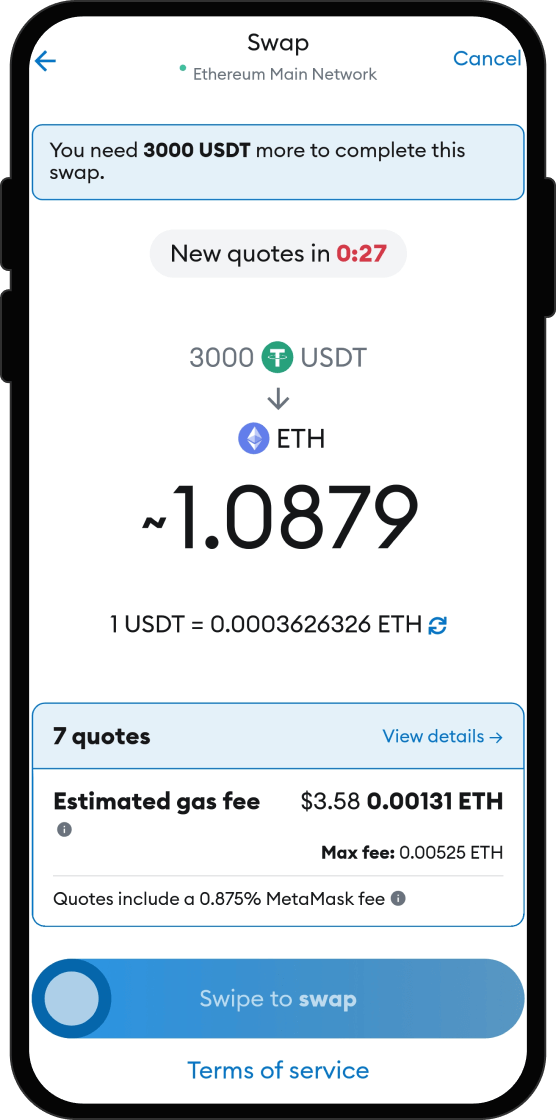 Swap Your USDT for CronosNode
