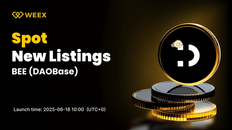DAOBase(BEE)即将登陆WEEX:BEE USDT 现货交易将于 6 月 18 日开启