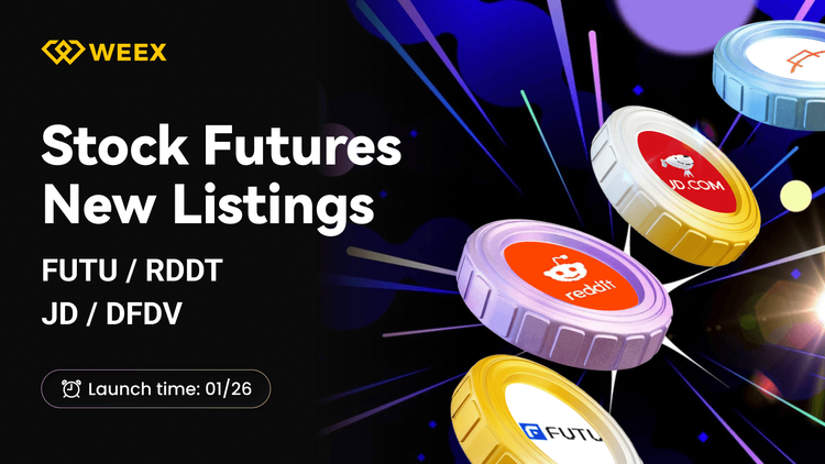 WEEX Futures New Listing: FUTU, RDDT, JD, and DFDV USDT Pair